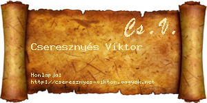 Cseresznyés Viktor névjegykártya