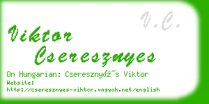 viktor cseresznyes business card